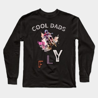 Motocross Cool Dad Dirt Bike Racer Long Sleeve T-Shirt